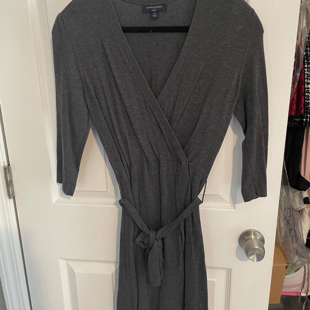 Banana Republic heather gray sweater dress
